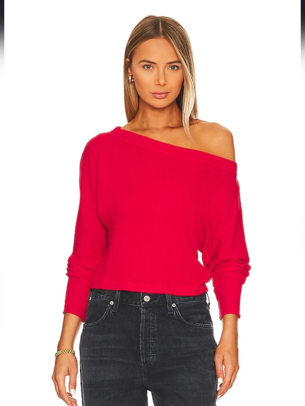 Off The Shoulder Top in Red Hot